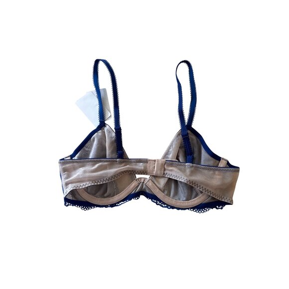 Btemptd Bra Womens 34B Lace Blue No Padding Lined Underwire - Picture 2 of 2